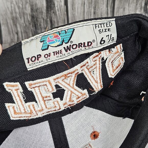 Vintage Texas Longhorns Hat Cap Size 6 7/8 Fitted Tow Top Of The World Cap Texas - Picture 4 of 9